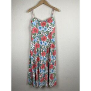 Smith & Quinn S Primrose Midi Dress Retro Riveriera Floral Tiered Tank Sun